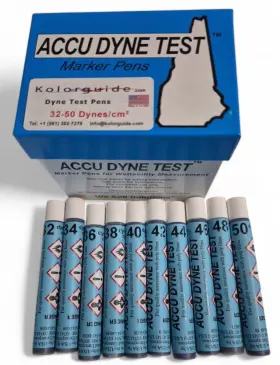 Accu Dyne Test Acdt3250 Pens 32 50 Kit 10 Units For Plastic Film Surface Energy