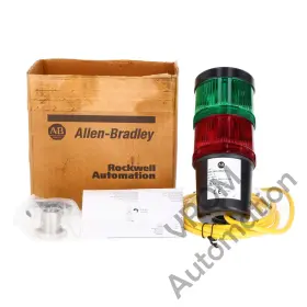 Allen Bradley 855f-sbsc20b24y4y3-25vumv2m Surplus 855f-sbsc20b24y4y3 A Preassembled Stack Light 70 Mm Pre Wi