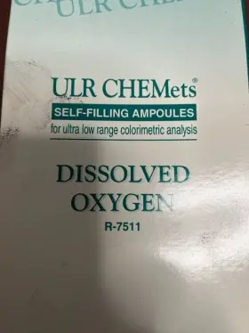 R-7511 CHEMETRICS Tubes Oxygen Dissolved Ulr Chemets Refills #2