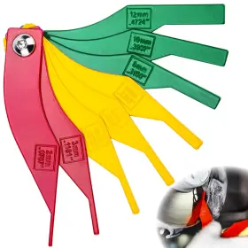 Ecocstm Ecocstm-bdmt-01 8 Pcs Brake Lining Thickness Gauges Pad Measuring Tool Color Coded Br