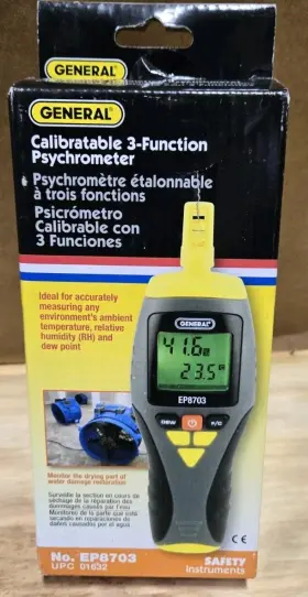 EP8703 GENERAL TOOLS Calibratable Psychrometer Box