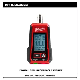 2224-20 MILWAUKEE Digital Gfci Receptacle Tester #2