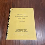 Clinton Model Hf-20-e High Frequency Sine Wave Spark Tester Instruction Manual. Fixed Price $12.39.