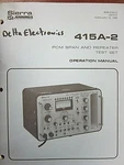 Sierra 415a-2 Pcm Span & Repeater Test Set Operation Manual. Fixed Price $20.00.