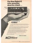 1974 B&k 1230 Digital Ic Color Generator Tv Service Equipment Vintage Ad. Fixed Price $15.95.