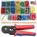 1200/1400pcs Wire Ferrule Kit Cable End Crimp Terminals Pin Insulated Connectors. Fixed Price $24.23.