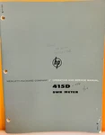 Hp 01375-2 1964 Model 415d Swr Meter Operating & Service Manual.. Fixed Price $39.99.