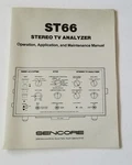 Sencore St66 Stereo Tv Analzer, Operation Maintenance Manual. + Sales Brochure. Fixed Price $24.99.